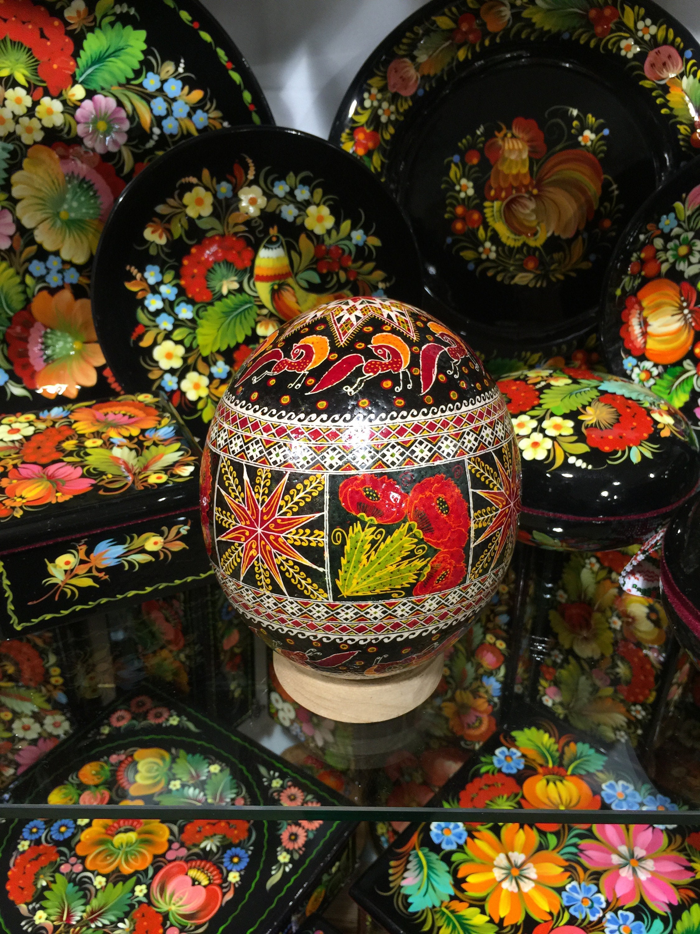 Ostrich Egg Pysanka Easter Ostrich Pysanky Traditional Ukrainian ...