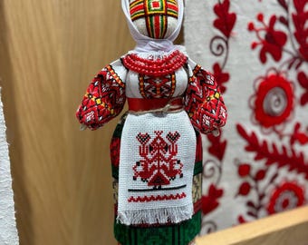 UNIQUE Motanka Doll Handmade on Wood Stend, Bereginya is the protector of home and family. Gift for Her Gift for Mom Christmas Gift