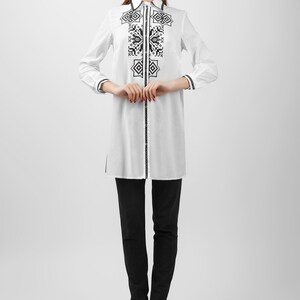 Ukrainian Vyshyvanka Blouse - Bohemian Embroidered Ethnic Shirt