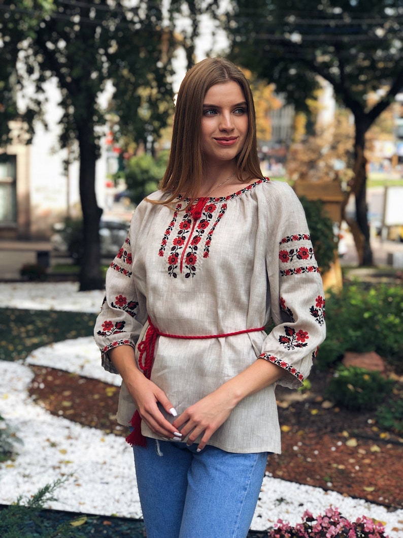 Ukrainian vyshyvanka blouse. ukrainian embroidered blouse | Etsy