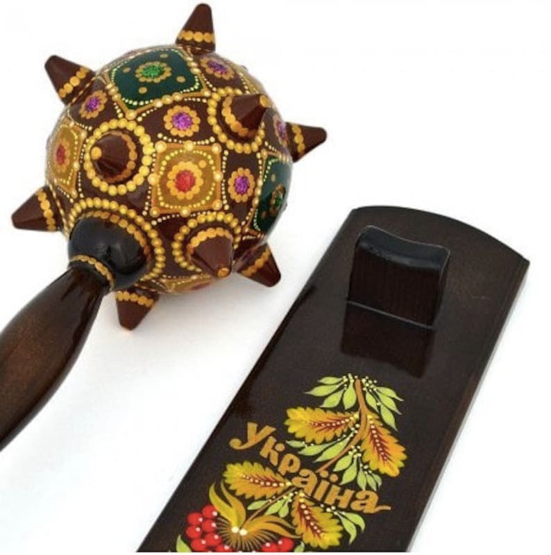 Gift for Him Gift for Husband Ukrainian Mace wooden handmade for men Gift for Easter Traditional Mace wooden handmade Souvenir Bulava