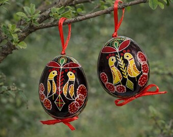 Handmade Ukrainian Pysanka Egg, Folk Art Easter Decor