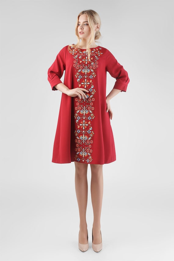 Gift for CHRISTMASUkrainian Embroidered dress Vyshyvanka bohemian ethnic dress chic peasant dress GIFT FOR CHRISTMAS 2020 Gift for her