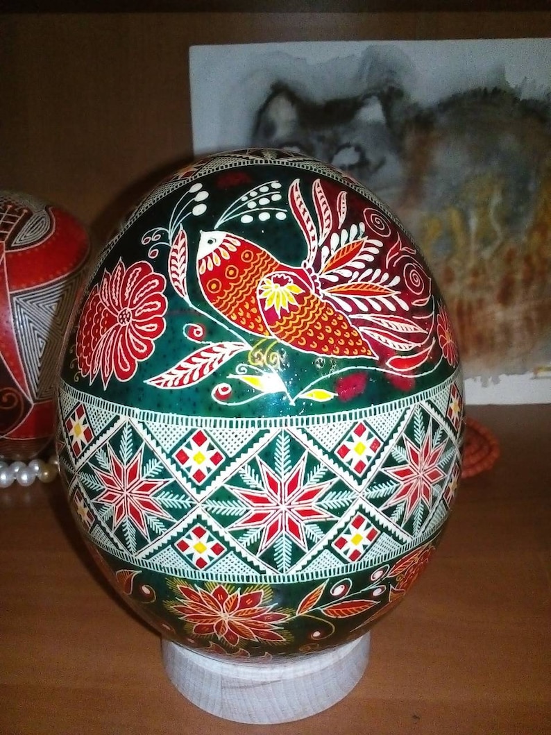 Ostrich Egg Pysanka Easter Ostrich Pysanky Traditional Ukrainian ...