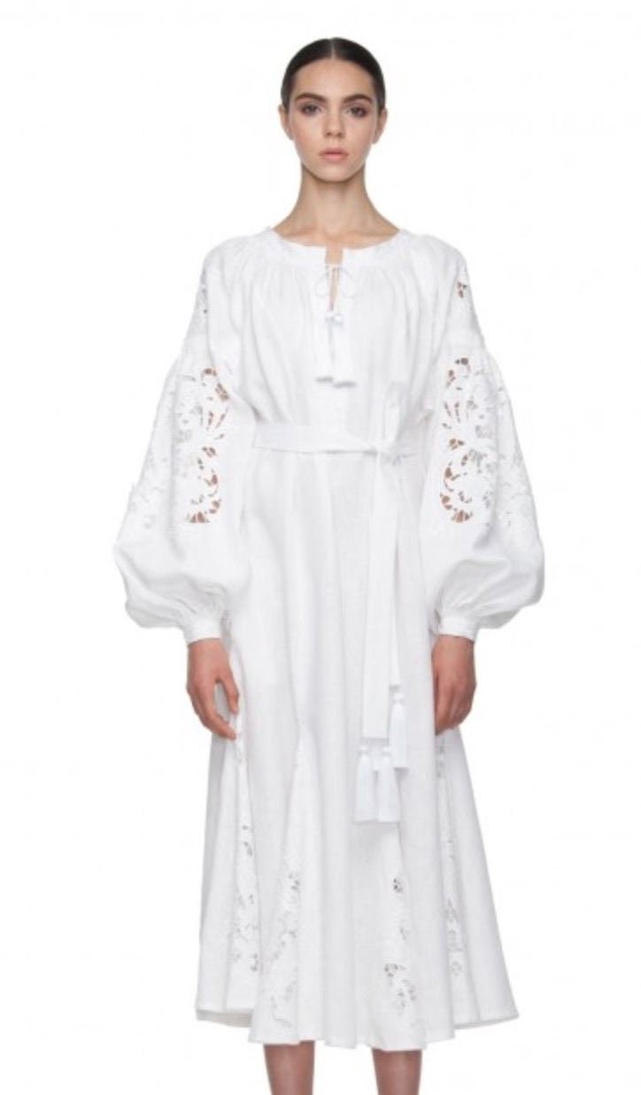 2023 White Dress Ukrainian Embroidered Vyshyvanka Boho. Gift - Etsy