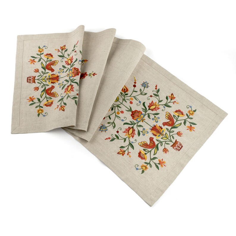 Embroidered Tablecloth Table Runner Tree of life 140*45 \u0421\u041c Gift for mother Ukrainian Embroidered Runner Gift for wife Easter gift