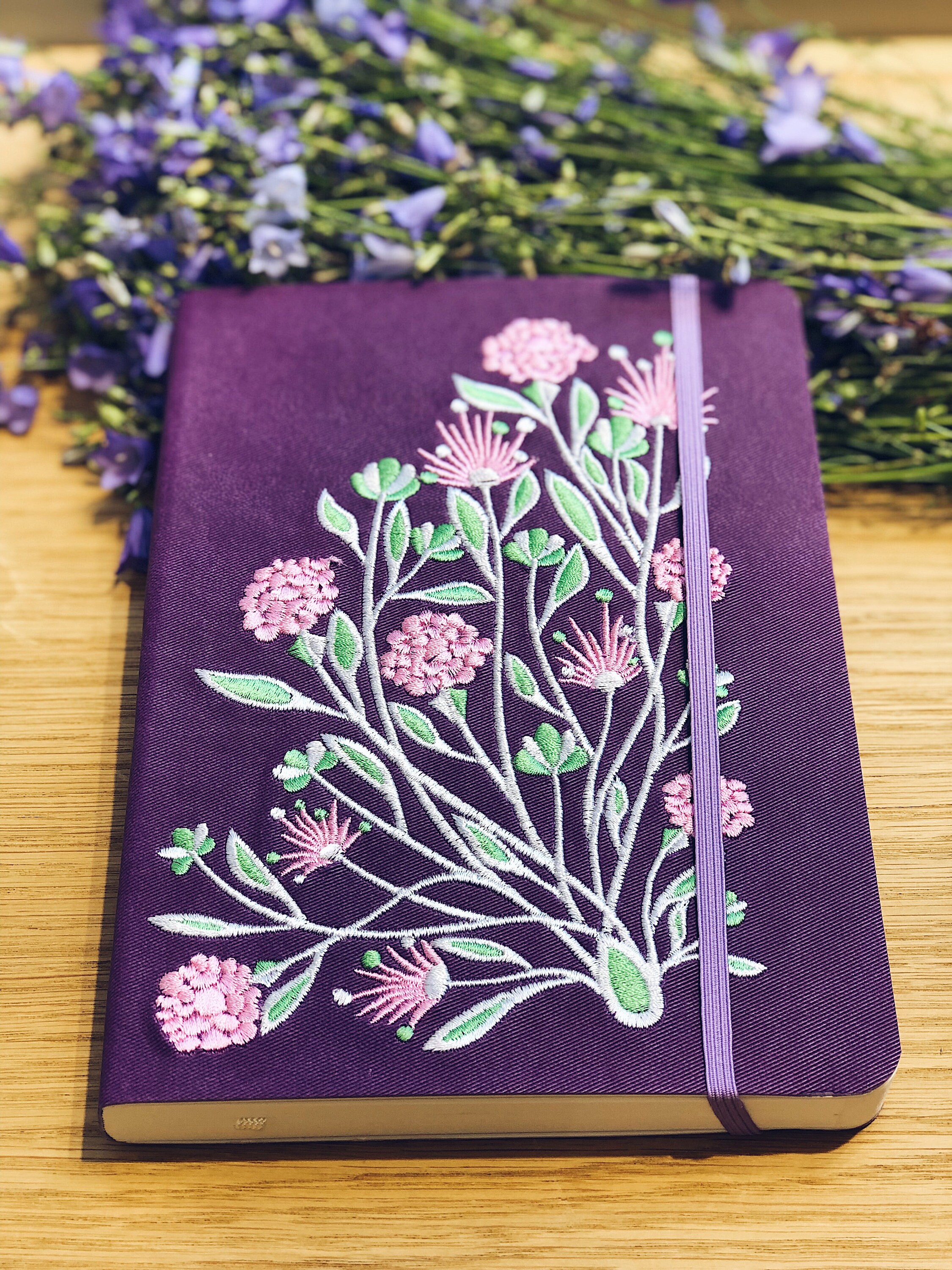 Embroidered Notebook With Embroidery Embroidered Notebook Etsy