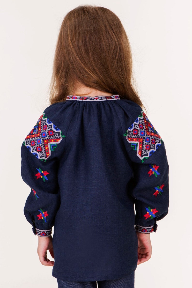 Gift daughter Ukrainian Vyshyvanka for girls Gift for Her Linen Embroidered blouse