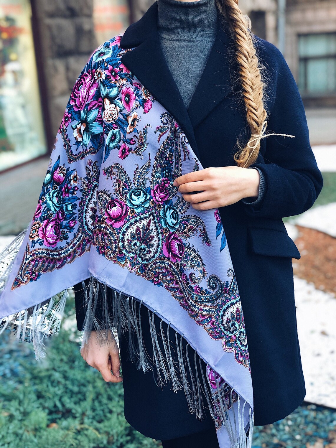 2022 Ukrainian Shawl 80 Wool Ukrainian Scarf Hijab Etsy