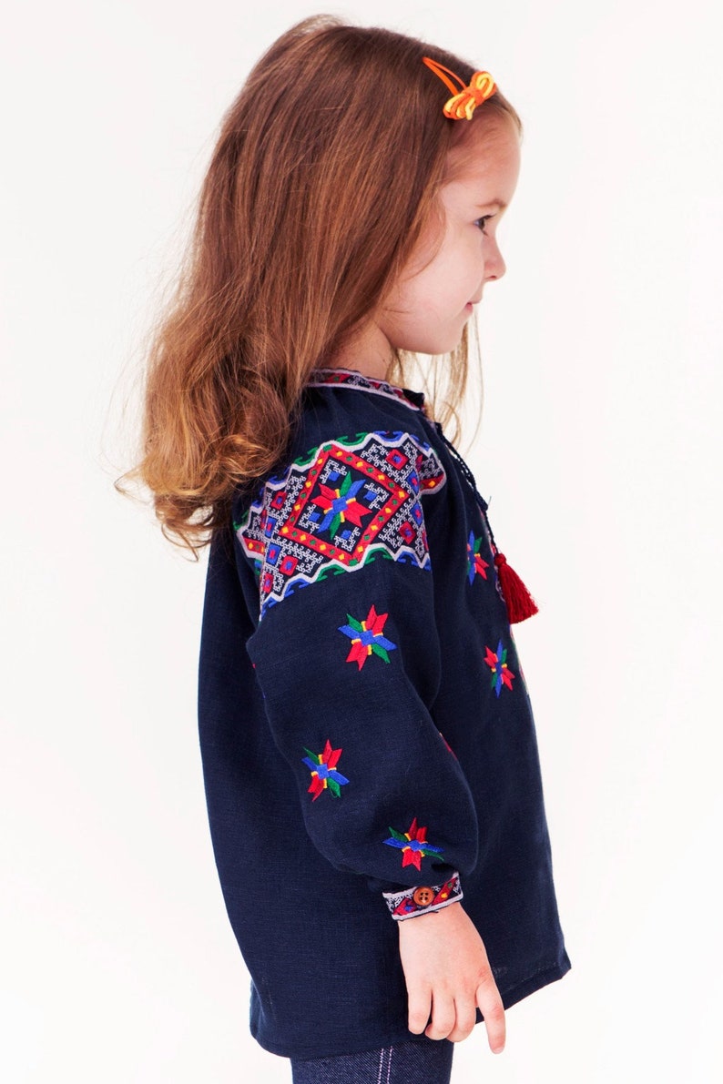 Gift daughter Ukrainian Vyshyvanka for girls Gift for Her Linen Embroidered blouse