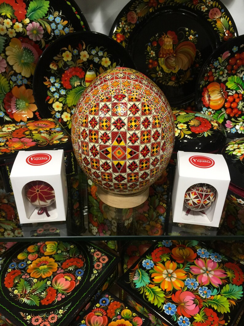 Ostrich Egg Pysanka Easter Ostrich Pysanky Traditional Ukrainian ...
