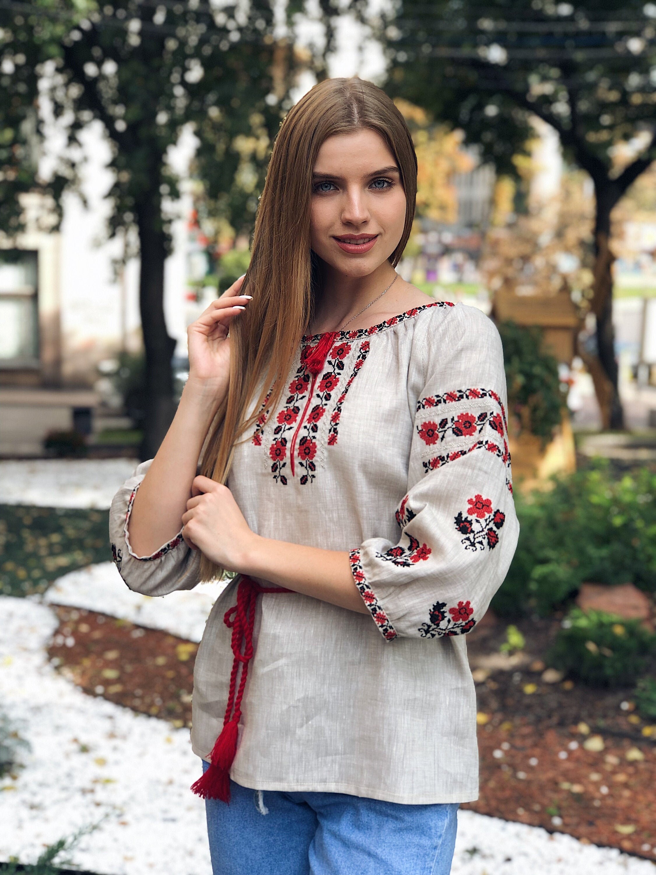 Ukrainian vyshyvanka blouse. ukrainian embroidered blouse | Etsy