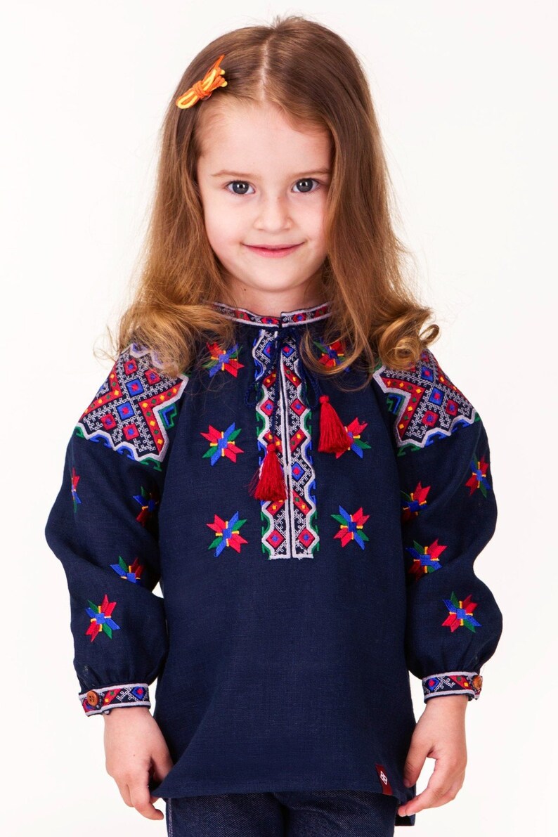 Gift daughter Ukrainian Vyshyvanka for girls Gift for Her Linen Embroidered blouse