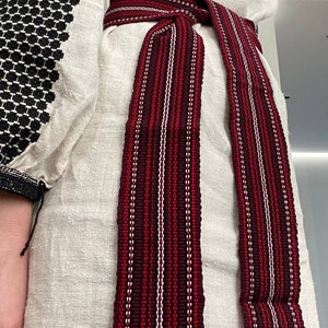 Krajka 300сm Length Width 7cm Hutsul Belts Krayka Cossack Woven Sash ...