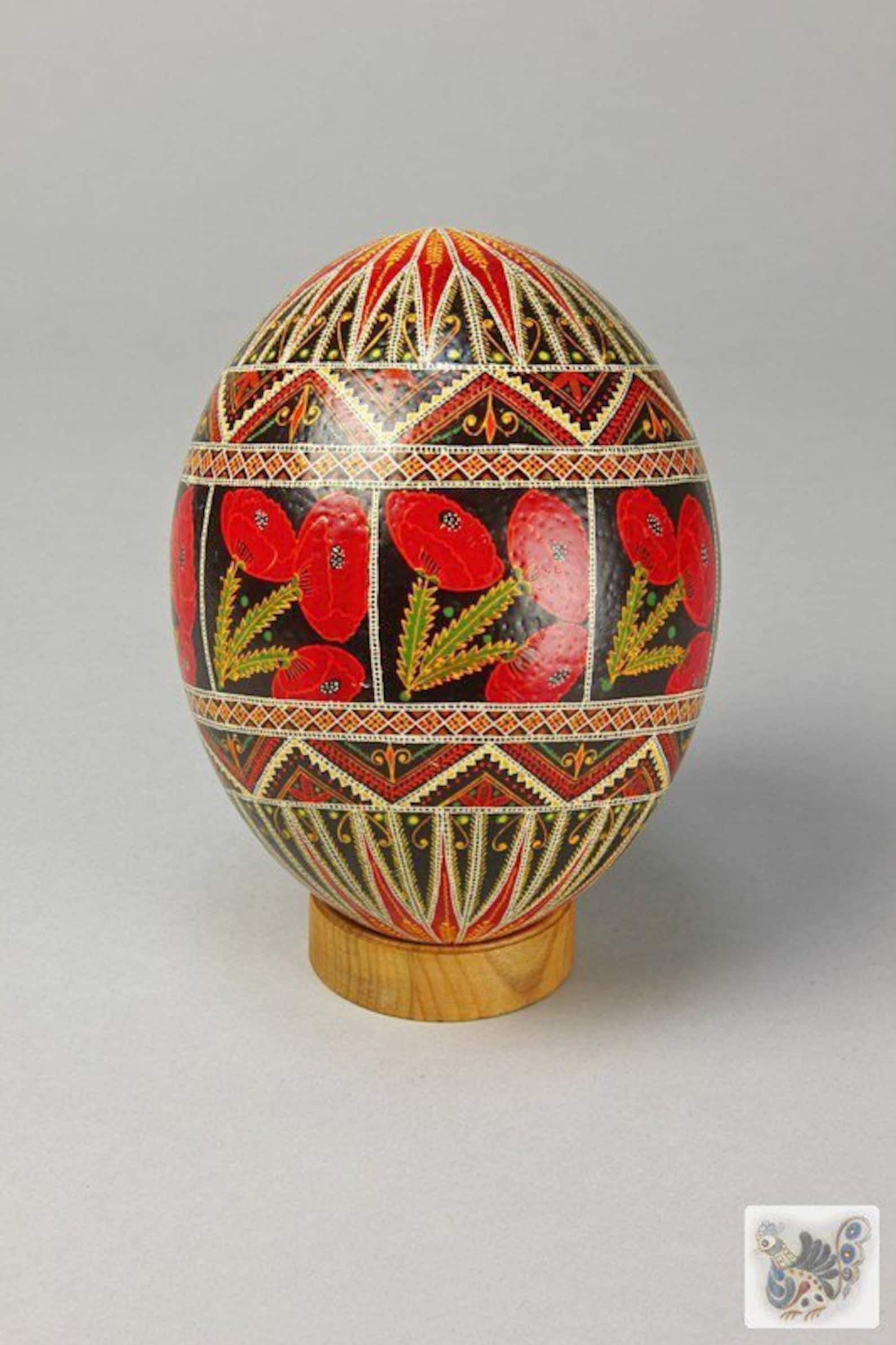 Ostrich Egg Pysanka Easter Ostrich Pysanky Traditional Ukrainian ...