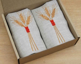Set mit 2 Servietten „Didukh“, 40 x 40 cm. Besticktes ukrainisches Stickmuster, Geschenk für die Mutter, Ostergeschenk, Geschenk für die Ehefrau, Friedensbotschaft für die Ukraine