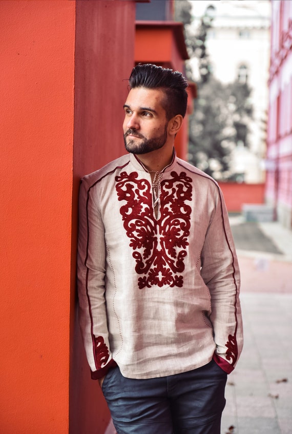 Ukrainian Shirt for Men. Embroidered Shirt. Men s Embroidered Shirt. Traditional Ukrainian Shirts White Gift for Him Gift for Husband Etsy