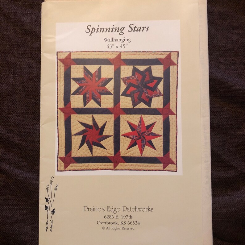 Spinning Star Quilt Pattern Prairie's Edge Patchworks Etsy