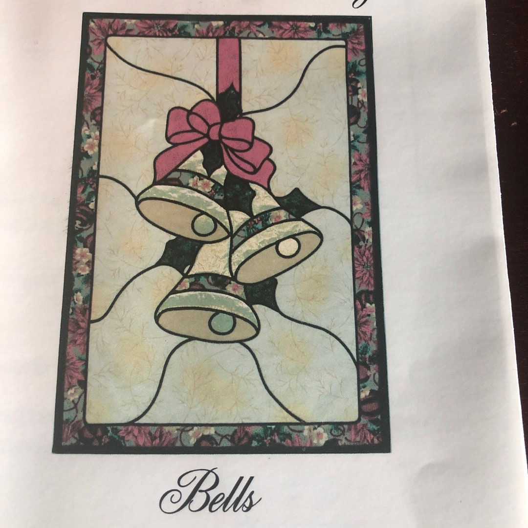 Bells Stained Glass Wall Quilt Pattern Lovenest Designs Quilt Etsy