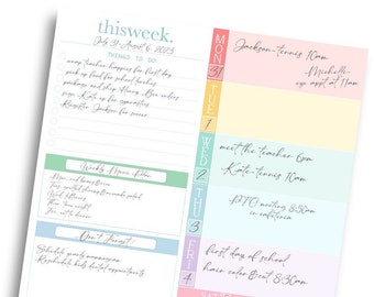 Weekly Task Notepad