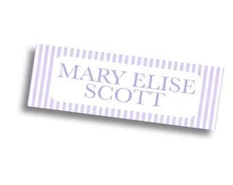 Water Resistant Labels - Purple Stripe