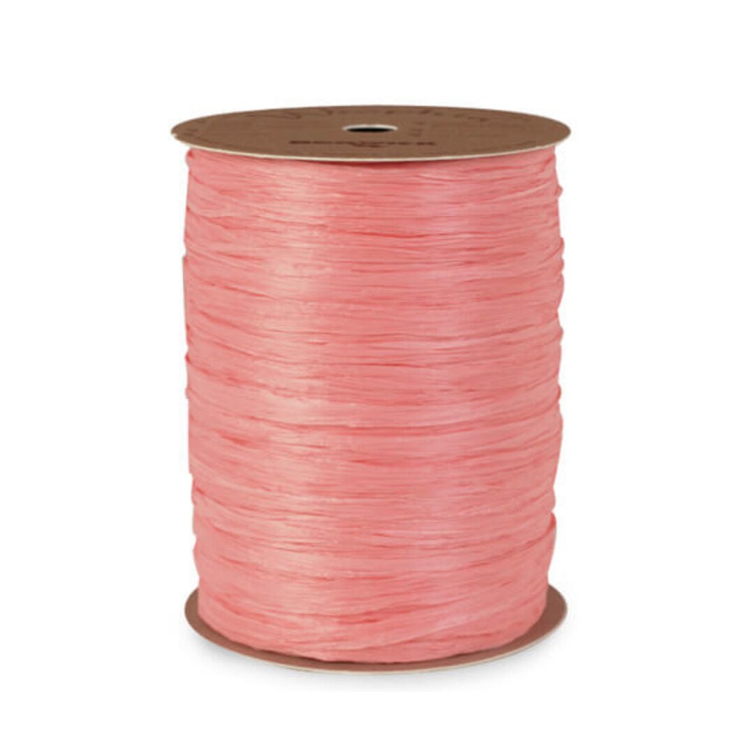 Matte Raffia Ribbon - CORAL - Etsy