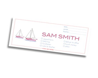 School Communication Envelopes · Sailboat