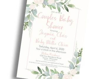 Floral Bridal / Baby Shower Invitation