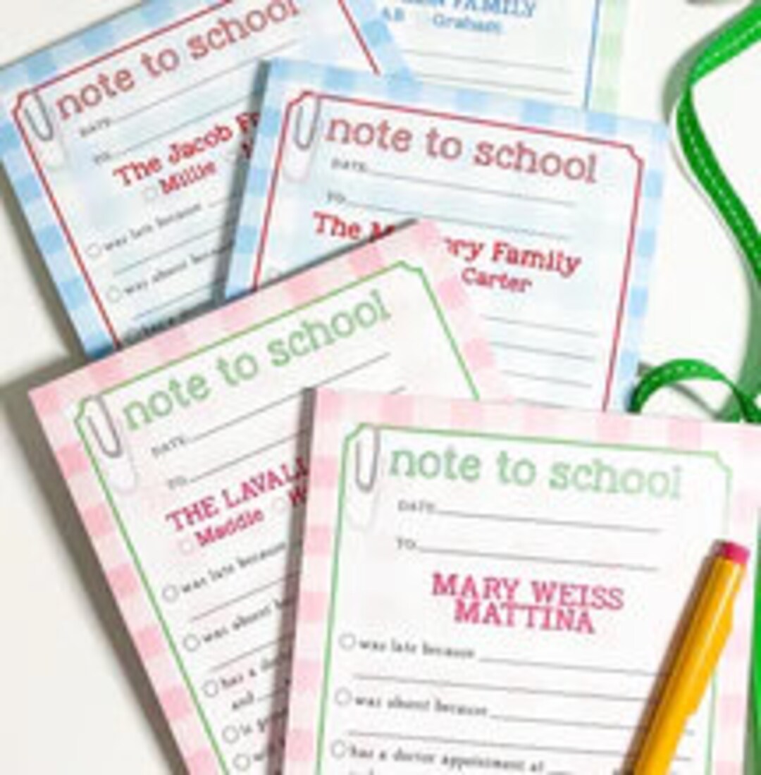 School Notetab Note to School Notepad - Etsy