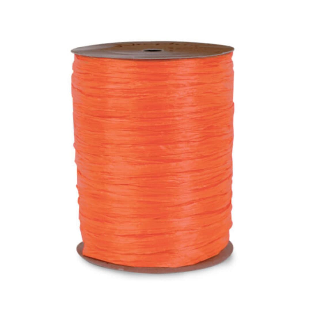 Matte Raffia Ribbon - ORANGE - Etsy