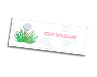 School Communication Envelopes · Golf Girl