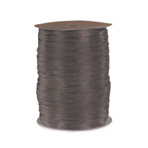 Matte Raffia Ribbon - CHARCOAL GRAY