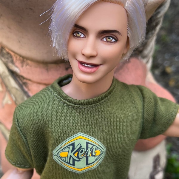 Ken Barbie Repaint Doll OOAK custom repainted collectible by MaryLou