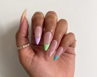 Spring Dreams | Pastel French Tips Press On Nails