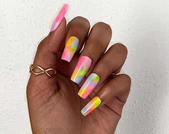 Cotton Candy Nails Etsy