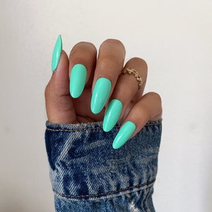Mint Green Press On Nails | Customizable upon request
