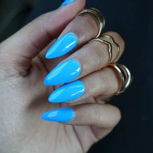 Periwinkle Blue Press On Nails | Fake Nails | Almond, Square, Stiletto, Coffin, Ballerina, Round