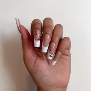Cherry | Cherry French Press On Nails