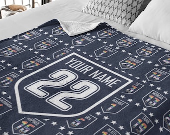 Customizable USWNT Pride Blanket / Women's Soccer Blanket / Alex Morgan / United States Women's Soccer / USA Soccer /Soccer Gift