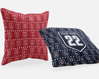 USWNT Pride Pillow / Women's Soccer Blanket / Megan Rapinoe / Alex Morgan / United States Women's Soccer / USA Soccer /Soccer Gift