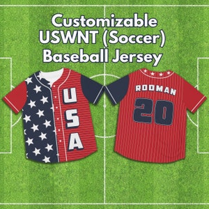 USWNT Baseball Jersey / United States Women&#39;s National Team / Women&#39;s Soccer / USA Soccer / USWNT Shirt / World Cup / Trinity Rodman