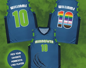 Minnesota Lynx Jersey, Minnesota Lynx Shirt, WNBA Shirt, Courtney Williams Jersey, Women's Basketball, Napheesa Collier, Women In Sports