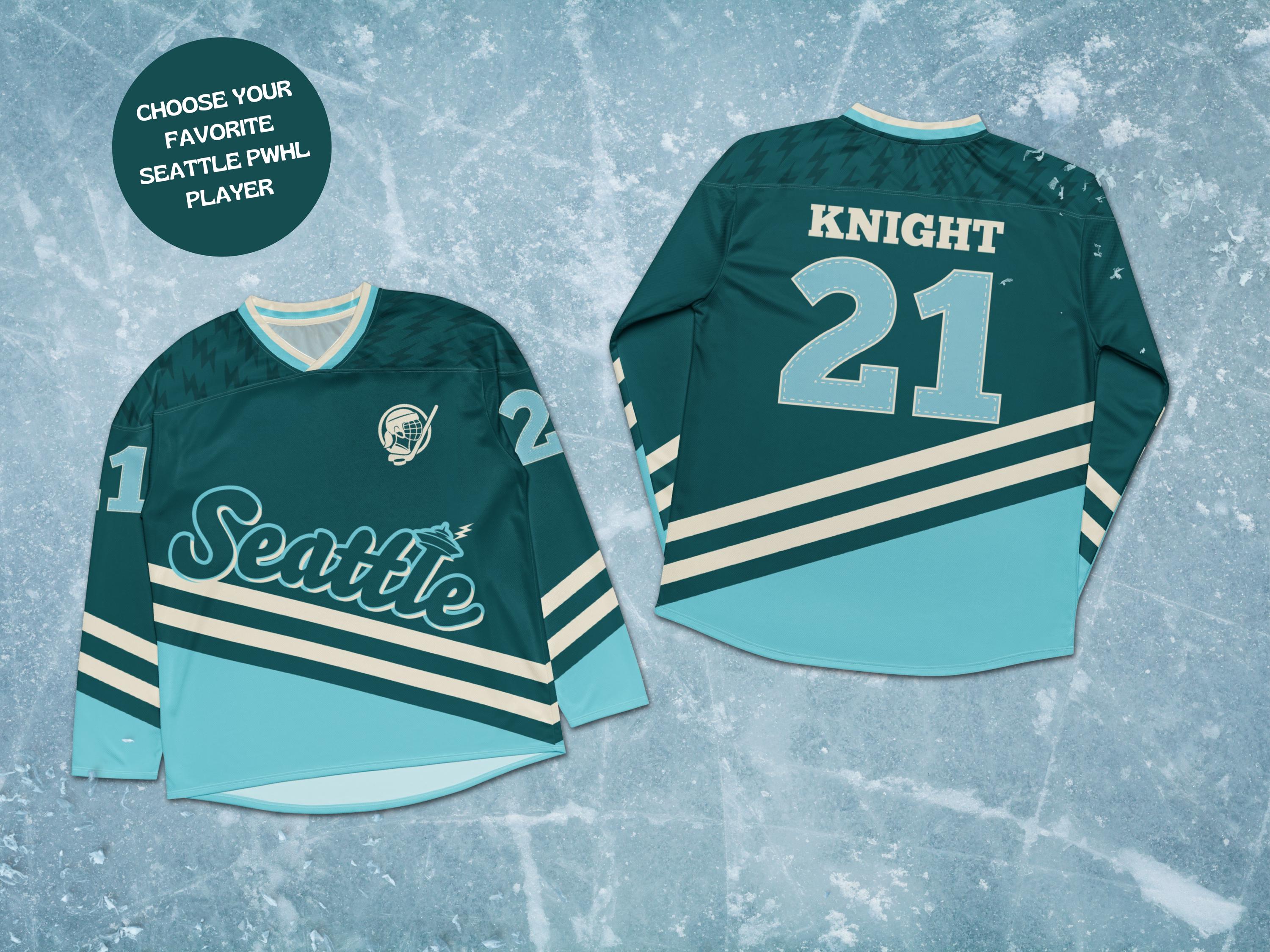 Customizable Seattle PWHL Hockey Jersey, Women's Hockey, Hilary