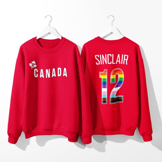 Canada Soccer Sweatshirt: Christine Sinclair, CANWNT Pride Jersey