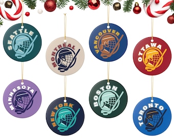 PWHL Hockey Jersey Ornament: Minnesota Frost, Boston Fleet