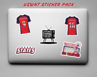 Pacchetto adesivi da calcio USWNT: adesivi personalizzabili per maglie