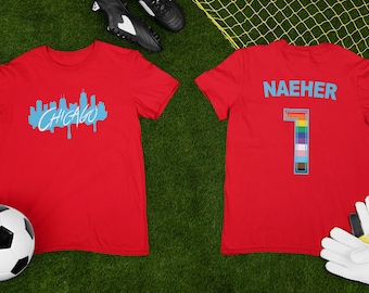 Chicago Red Stars Pride Shirt/ NWSL / Women's Sports / USWNT / Red Stars / Alyssa Naeher / Mallory Swanson