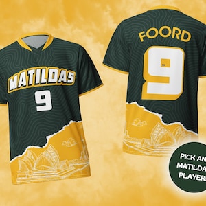 Custom Australia Matildas Jersey / Sam Kerr Matildas Shirt / Australian Football / Australian Matildas / Mary Fowler / Ellie Carpenter