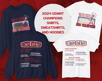 Shirt gouden medaille USWNT 2024 / voetbal VS / Spelen 2024 / Sophia Smith-shirt / USWNT-shirt kinderen / voetbal dames / Mallory Swanson