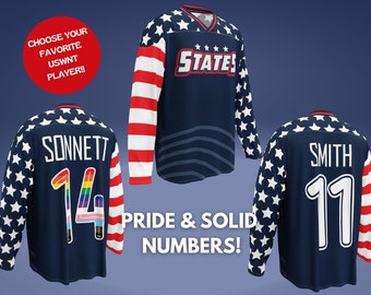 USWNT Long Sleeve Soccer Jersey: Personalized USA Women's Sports Shirt